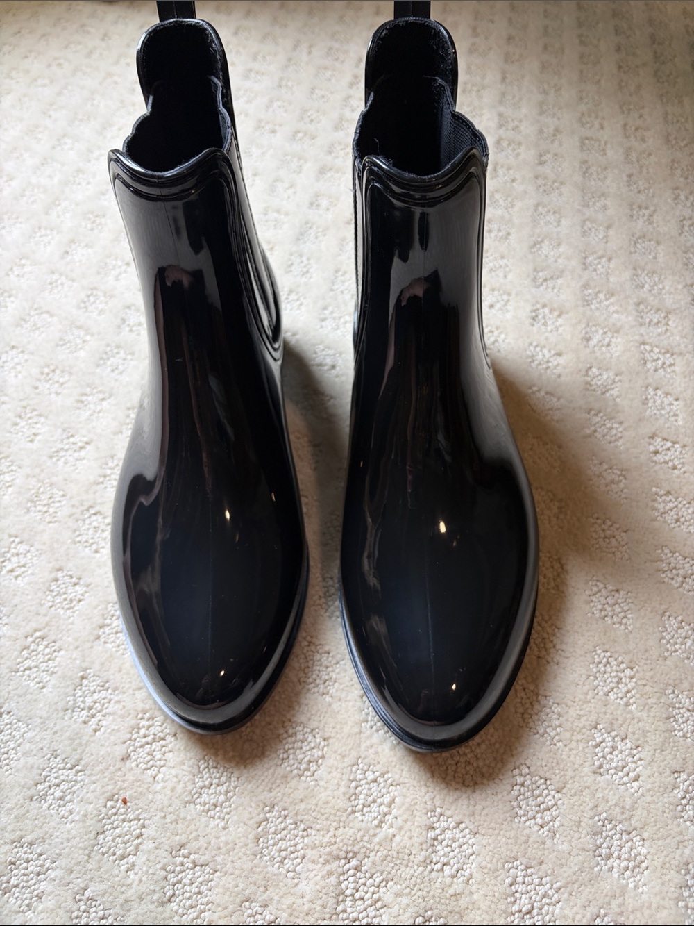 Joie Black Patent Chelsea Ankle Boots